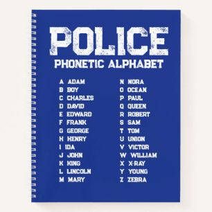 Fonetic Alphabet Politie Notitieboek Adam-Zebra