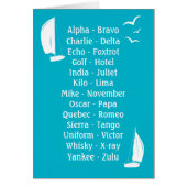 Fonetisch alfabet Blauwe Schepen Kapitein Boating (Voorkant)