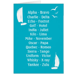 Fonetisch alfabet Blauwe Schepen Kapitein Boating