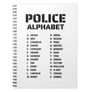 Fonetisch Alfabet Politie Spiraal Notitieboek