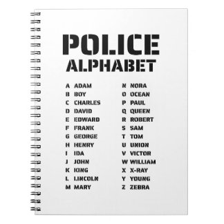 Fonetisch Alfabet Politie Spiraal Notitieboek