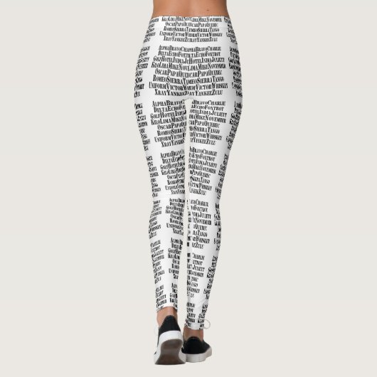 FONETISCHE ALFABET/CODE-WOORDEN LEGGINGS (Achterkant)