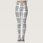 FONETISCHE ALFABET/CODE-WOORDEN LEGGINGS (Voorkant)