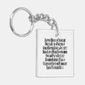 FONETISCHE ALFABET/CODE-WOORDEN SLEUTELHANGER (Voorkant Links)