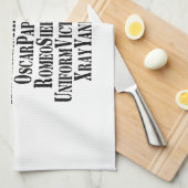 FONETISCHE ALFABET/CODE-WOORDEN THEEDOEK (Quarter Fold)