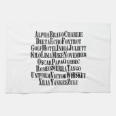 FONETISCHE ALFABET/CODE-WOORDEN THEEDOEK (Horizontaal)