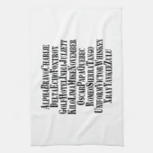 FONETISCHE ALFABET/CODE-WOORDEN THEEDOEK (Verticaal)