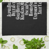 FONETISCHE ALFABET/CODE-WOORDEN THEEDOEK (Gevouwen)