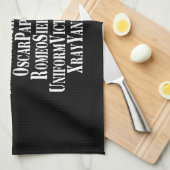 FONETISCHE ALFABET/CODE-WOORDEN THEEDOEK (Quarter Fold)