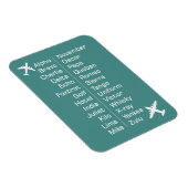 Fonetische alfabetherinnering met vleugelvliegtuig magneet (Rechterzijde)