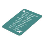 Fonetische alfabetherinnering met vleugelvliegtuig magneet (Linkerzijde)