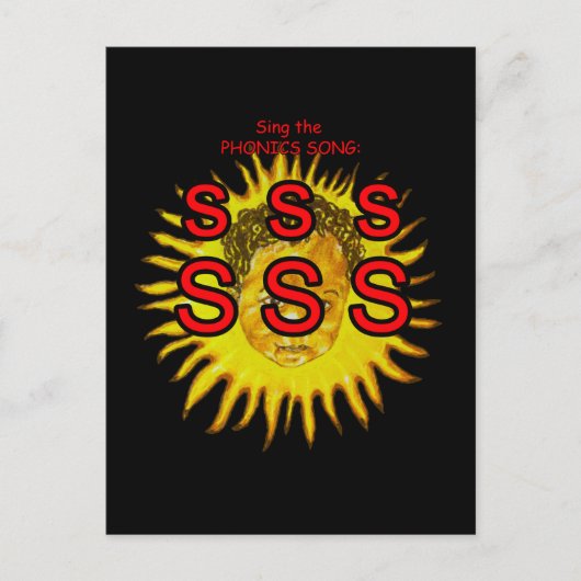 fonische briefkaart of flashcard (Voorkant)