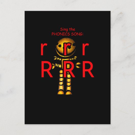 fonische briefkaart of flashcard (Voorkant)