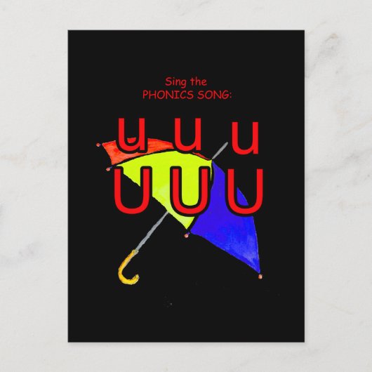 fonische briefkaart of flashcard (Voorkant)