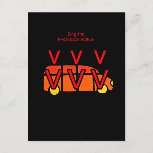 fonische briefkaart of flashcard (Voorkant)