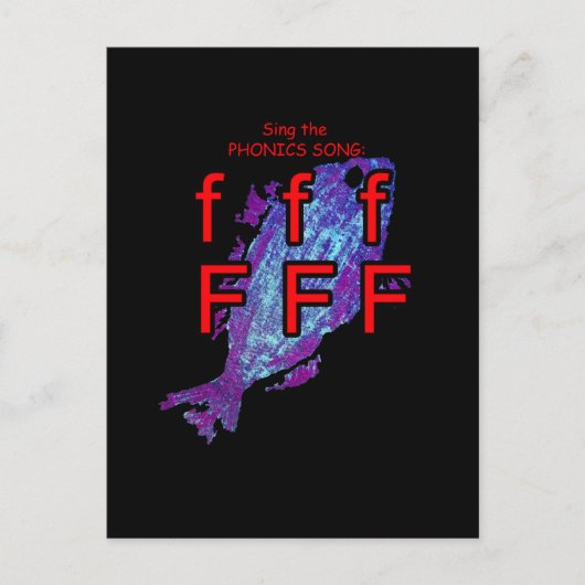 fonische briefkaart of flashcard (Voorkant)