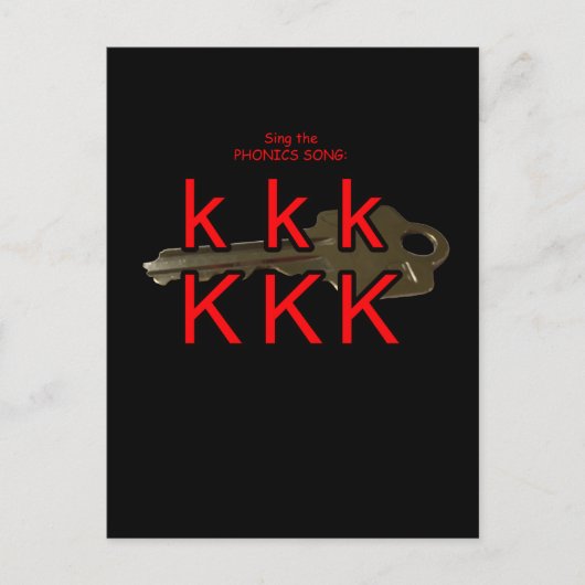 fonische briefkaart of flashcard (Voorkant)