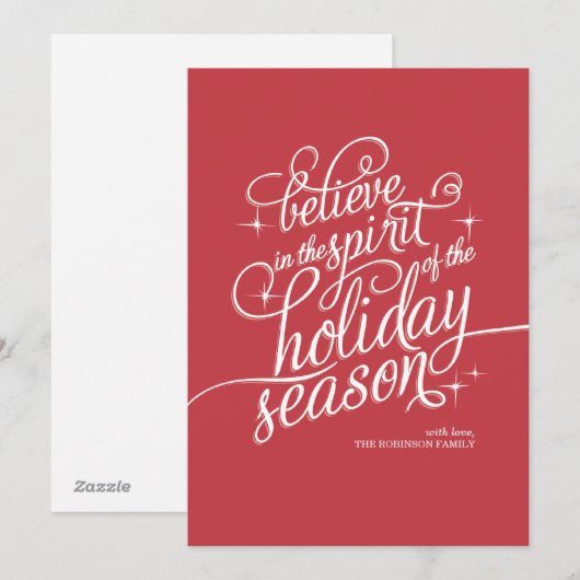 Fonkel de Kaart van de Vakantie van het Manuscript (Voorkant / Achterkant)