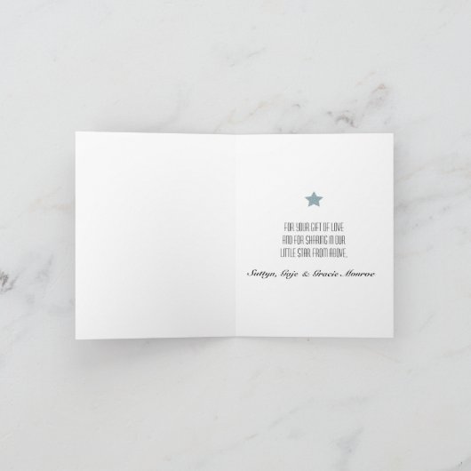 FONKEL FONKELEN DANK U DE KAART VAN HET BABY (Binnen)