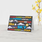 Fonkel fonkelen kaart (Gele Bloem)