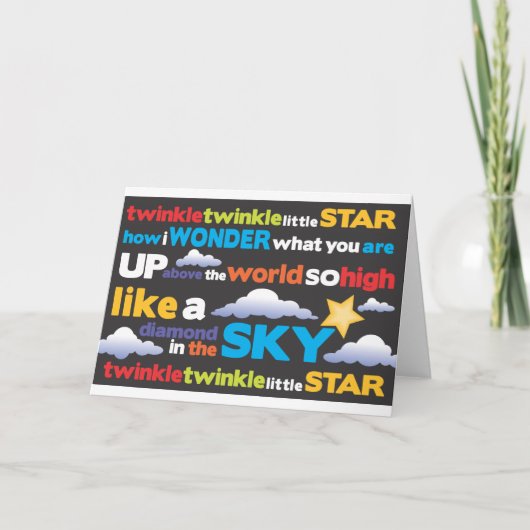 Fonkel fonkelen kaart (Voorkant)