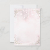 Fonkel klein Ster Roze Gouden Shower Bedankt (Achterkant)