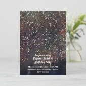 Fonkelend Aquarel Aards Rustiek Modern Glam Feest Kaart (Staand voorkant)