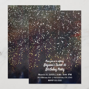 Fonkelend Aquarel Aards Rustiek Modern Glam Feest Kaart