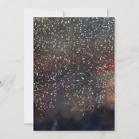 Fonkelend Aquarel Aardse Rustieke Moderne Glam Fee Kaart (Achterkant)