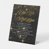 Fonkelend grafgedicht bord reclamebord met voetstuk (Voorkant)