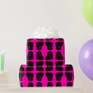 Fonkelend magisch zwart konijn voor geluk cadeaupapier