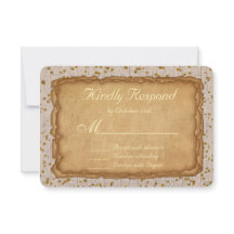 Fonkelend Papyrus Oud Huwelijks RSVP