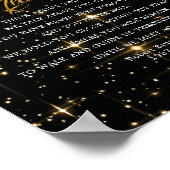 Fonkelend rouwgedicht bord poster (Hoek)