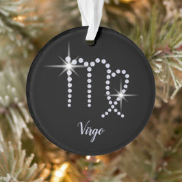 Fonkelende Diamanten Maagd Symbool   Ornament
