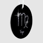 Fonkelende Diamanten Maagd Symbool   Ornament (voorkant)