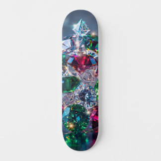 Fonkelende edelstenen en juwelen persoonlijk skateboard