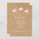 Fonkelende Fonkelende Baby Meisje Shower Bedankt G (Voorkant / Achterkant)