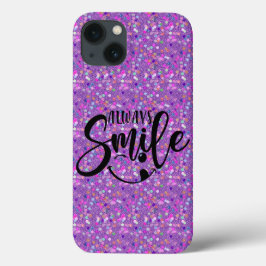 Fonkelende Glitters Glimlachen Altijd - Modern Uni Case-Mate iPhone Case