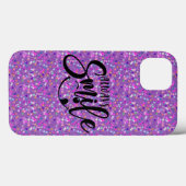 Fonkelende Glitters Glimlachen Altijd - Modern Uni Case-Mate iPhone Case (Achterkant (horizontaal))