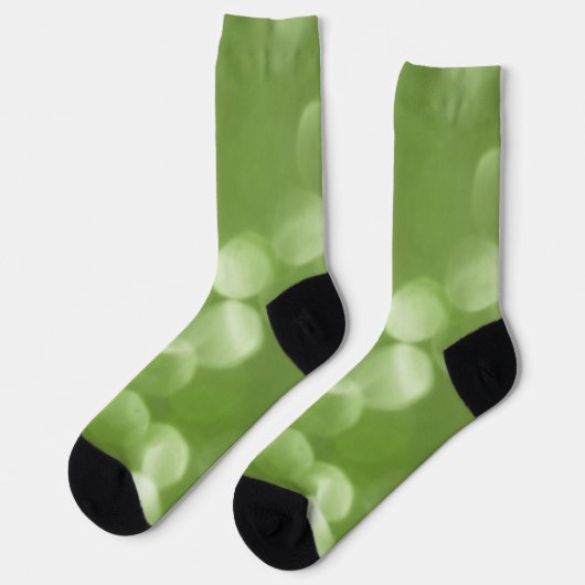 Fonkelende groene abstracte bokeh sokken (Links)