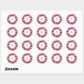 Fonkelende Hart Sieraden Krans Ring Ronde Sticker (Vel)