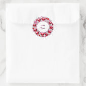 Fonkelende Hart Sieraden Krans Ring Ronde Sticker (Tas)