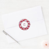 Fonkelende Hart Sieraden Krans Ring Ronde Sticker (Envelop)