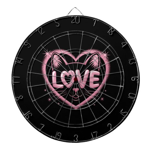 Fonkelende Kattenliefde Dartbord (Voorkant)