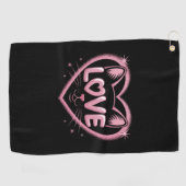Fonkelende Kattenliefde Golfhanddoek (Horizontaal)