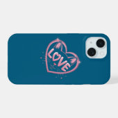 Fonkelende Kattenliefde iPhone 15 Case (Achterkant horizontaal)