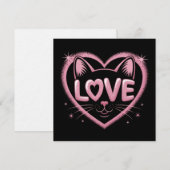 Fonkelende Kattenliefde Kaart (Voorkant / Achterkant)