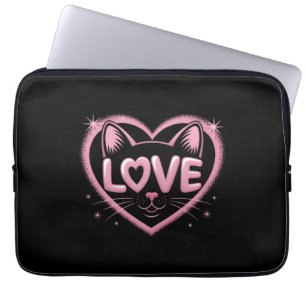 Fonkelende Kattenliefde Laptop Sleeve