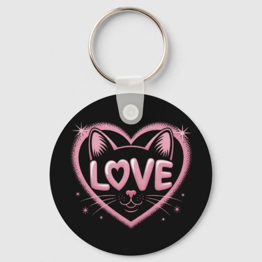 Fonkelende Kattenliefde Sleutelhanger (Voorkant)
