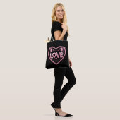 Fonkelende Kattenliefde Tote Bag (Op model)